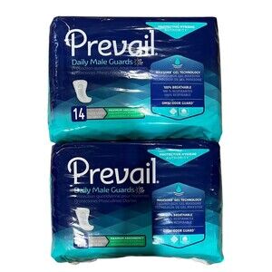 Prevail Male Incontinence Guards Bundle of 2 Maximum Absorbency 14 ct  (28 ct)